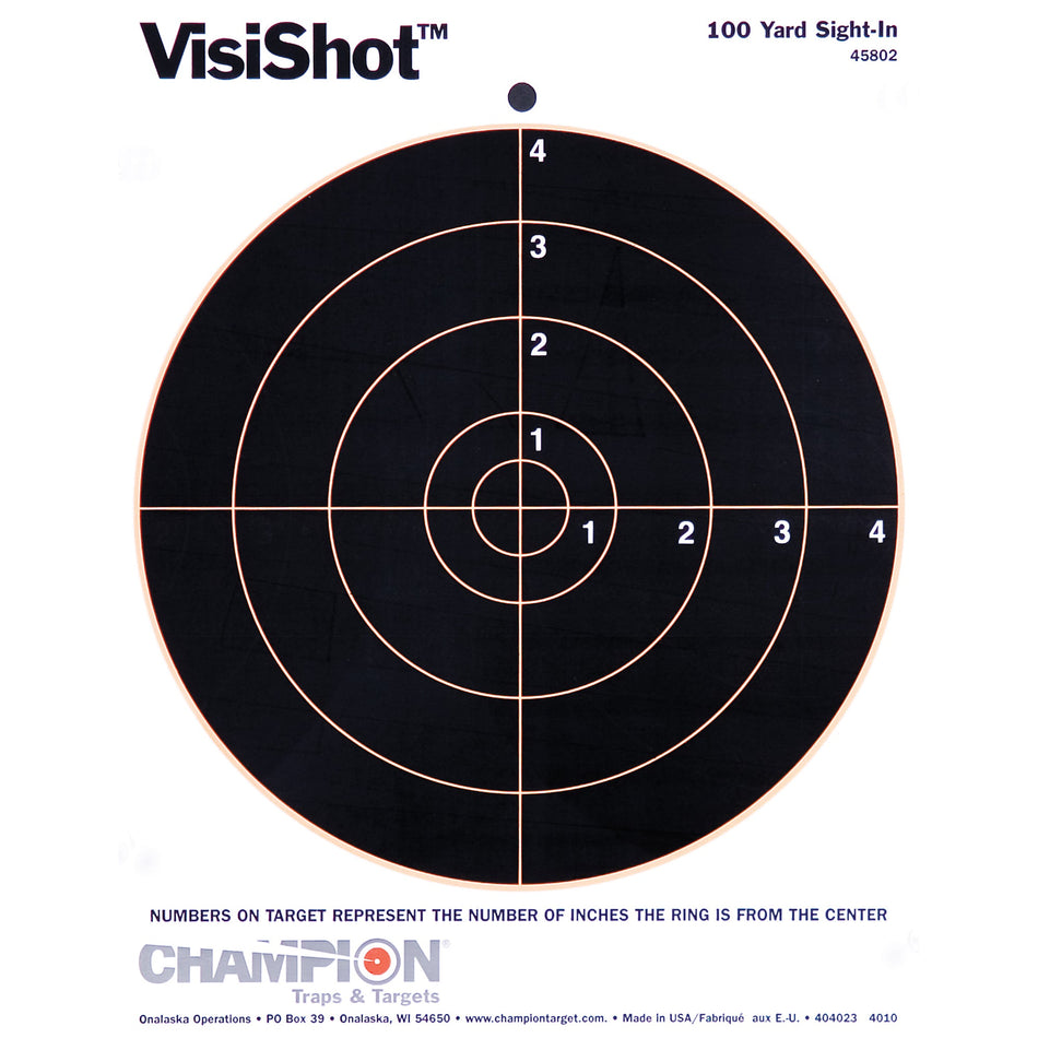 CHAMPION VISISHOT 8 BULLSEYE 10PK - Get Tight Gear