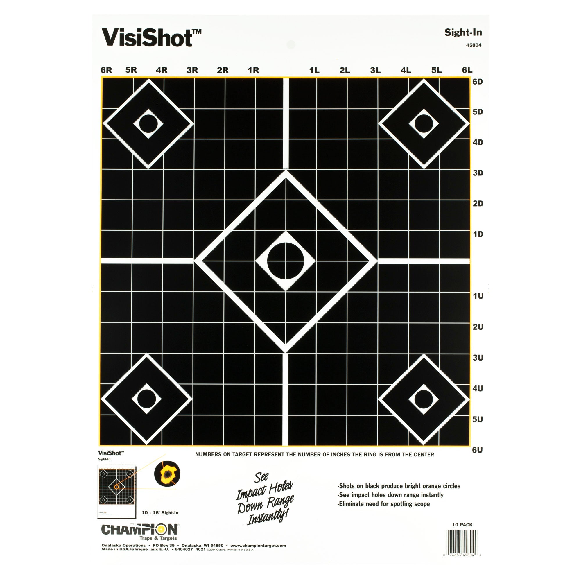 CHAMPION VISISHOT SIGHT - IN 10PK - Get Tight Gear