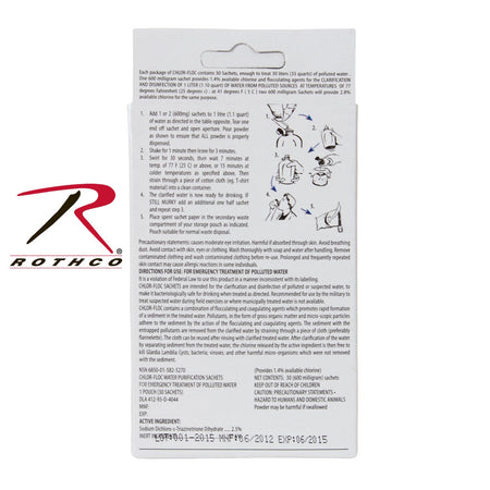 Chlor Floc Military Water Purification Powder Packets - Get Tight Gear