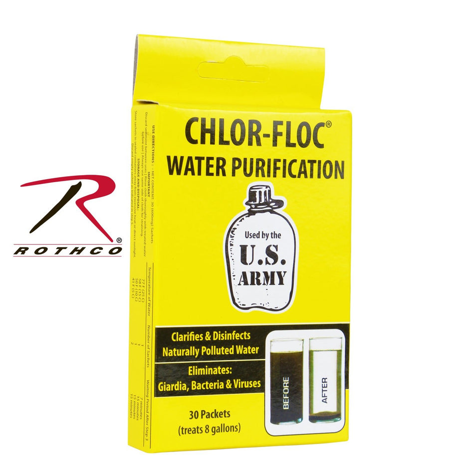 Chlor Floc Military Water Purification Powder Packets - Get Tight Gear