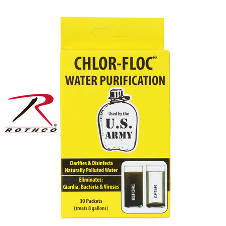 Chlor Floc Military Water Purification Powder Packets - Get Tight Gear