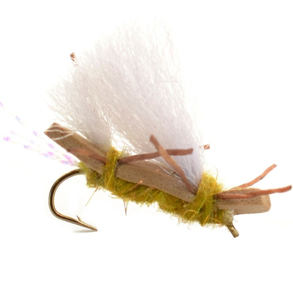 Chubby Chernobyl Ant Golden Foam Body Grasshopper Fly - 1 Dozen Flies Hook Size 10 - Get Tight Gear