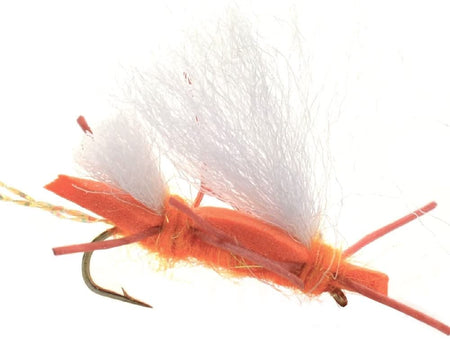 Chubby Chernobyl Ant Orange Foam Body Grasshopper Fly - 1 Dozen Flies Hook Size 10 - Get Tight Gear