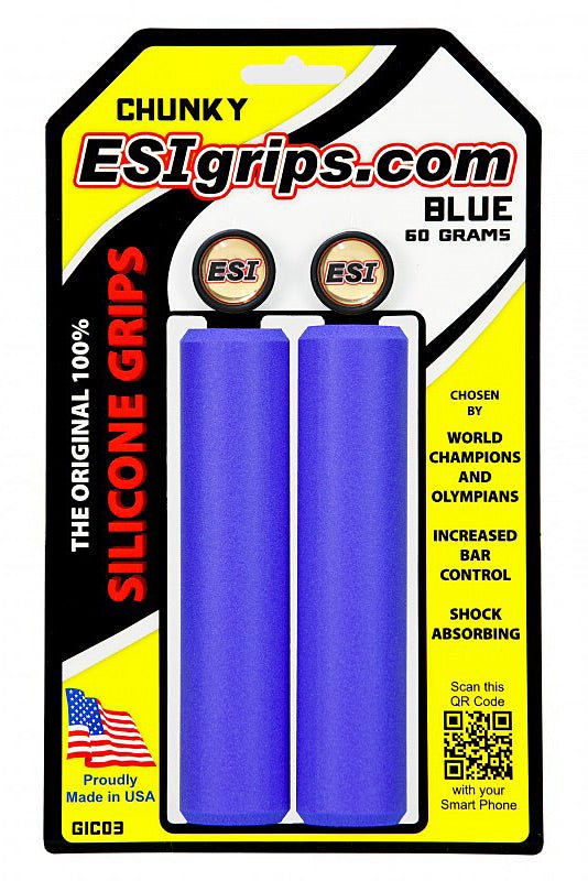 Chunky Blue Bike Grip - Get Tight Gear