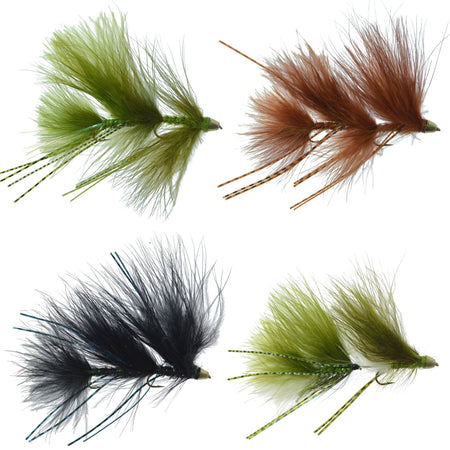 Circus Peanut Envy Streamer Collection - 4 Colors - Articulated Flies - Set of 4 - Hook Size 6 - Get Tight Gear