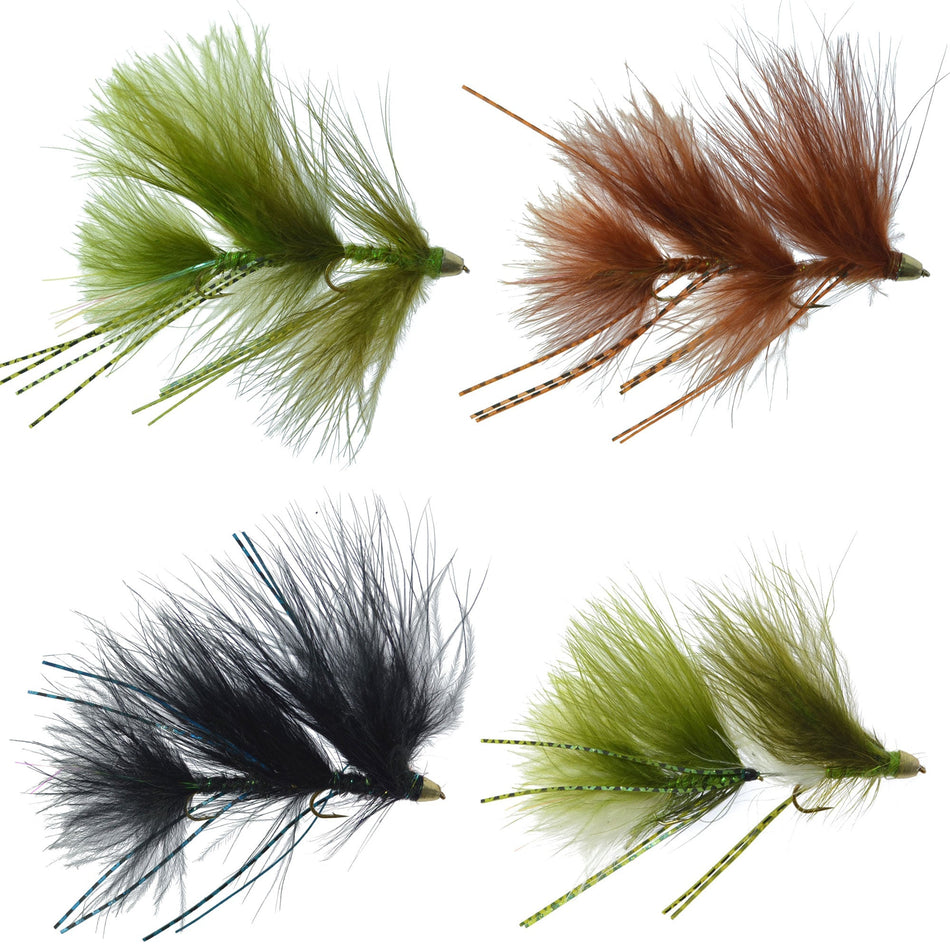 Circus Peanut Envy Streamer Collection - 4 Colors - Articulated Flies - Set of 4 - Hook Size 6 - Get Tight Gear