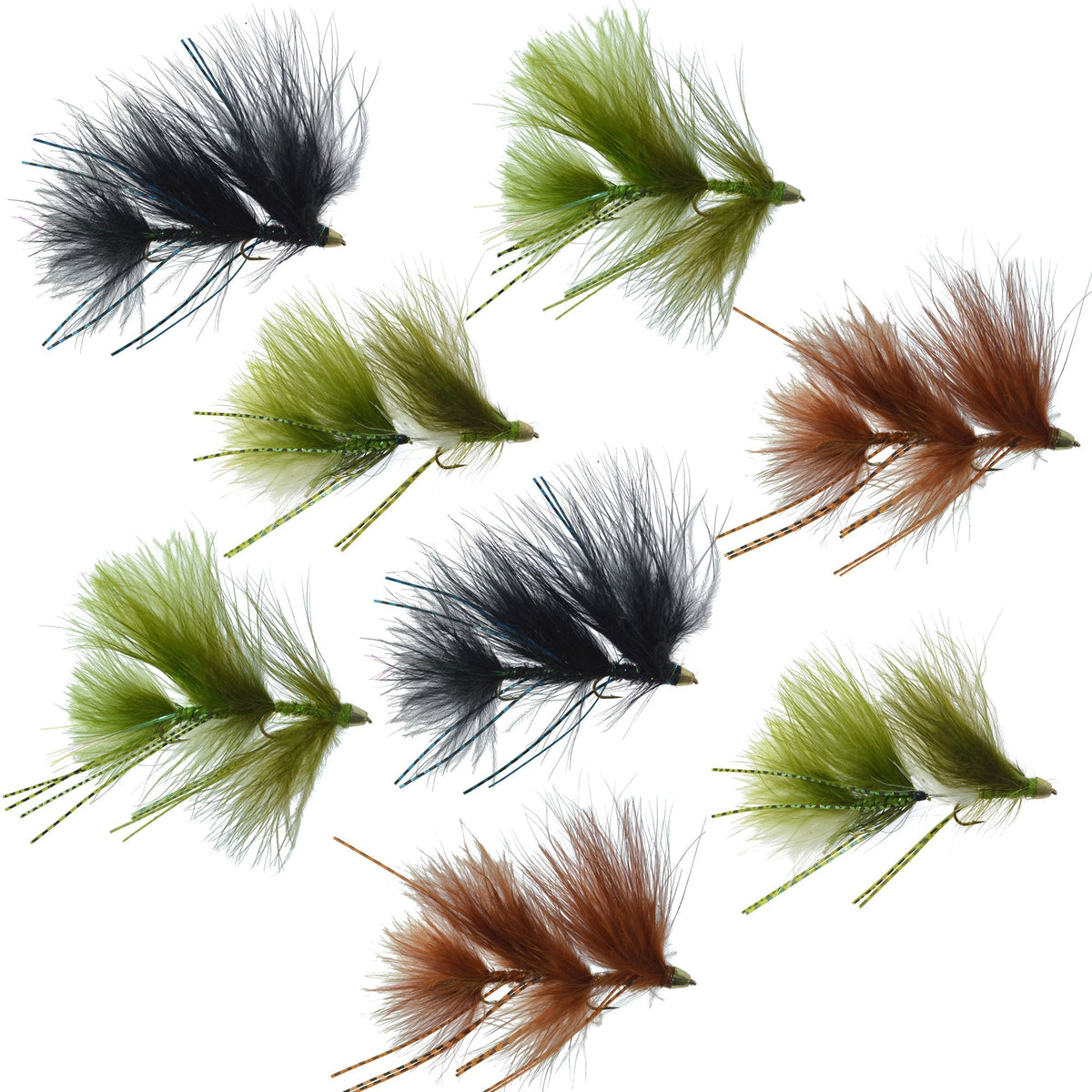 Circus Peanut Envy Streamer Collection - 4 Colors - Articulated Flies - Set of 8 - Hook Size 6 - Get Tight Gear