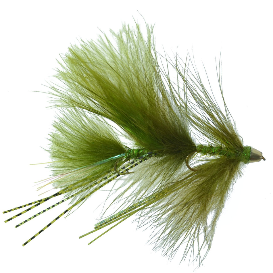 Circus Peanut Envy Streamer Olive - Size 6 - Articulated Fishing Flies - Set of 3 - Get Tight Gear