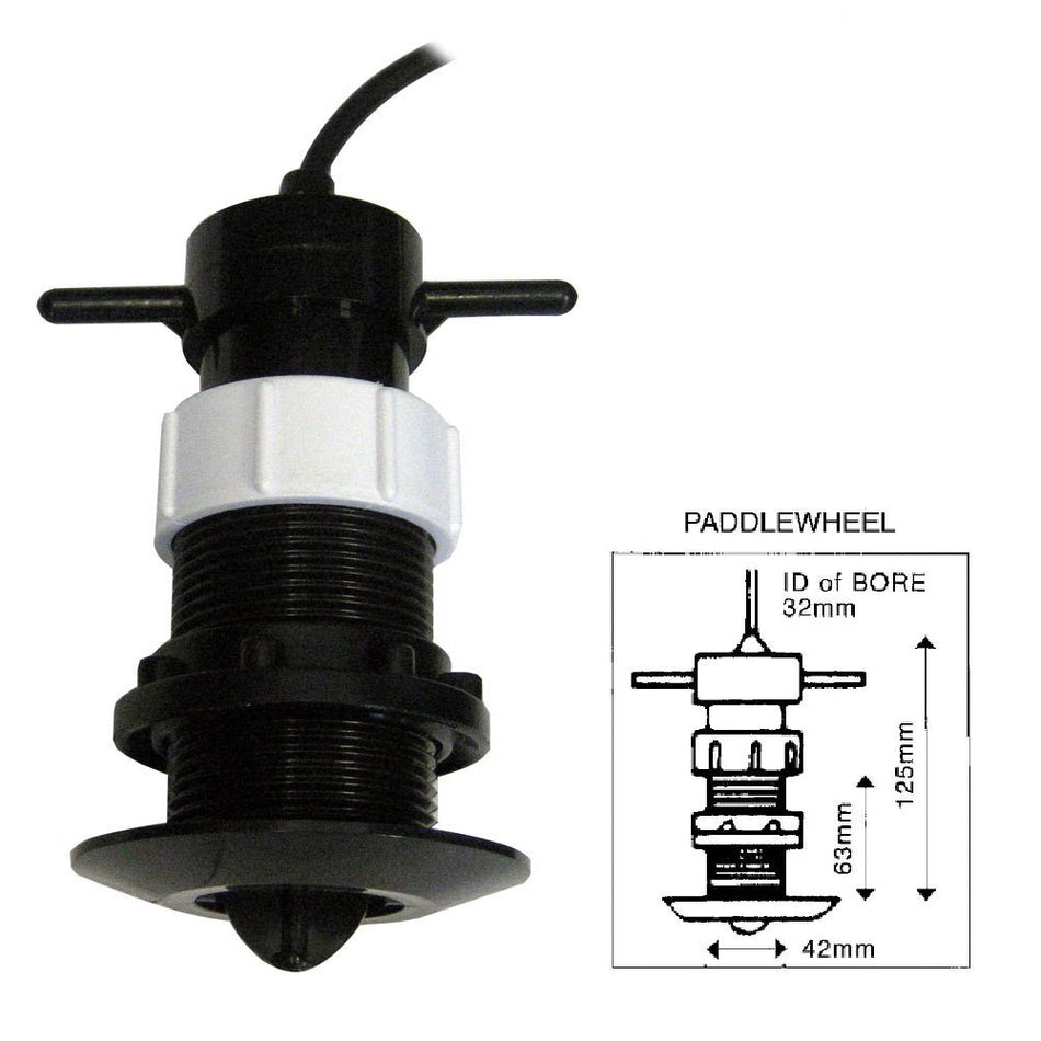 Clipper Speed Log Paddle Wheel Unit Complete with Thru Hull Fitting - Get Tight Gear