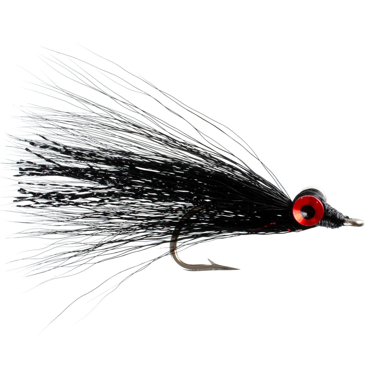 Clousers Deep Minnow Black - Streamer Fly Fishing Flies - 4 Saltwater and Bass Flies - Hook Size 1/0 - Get Tight Gear