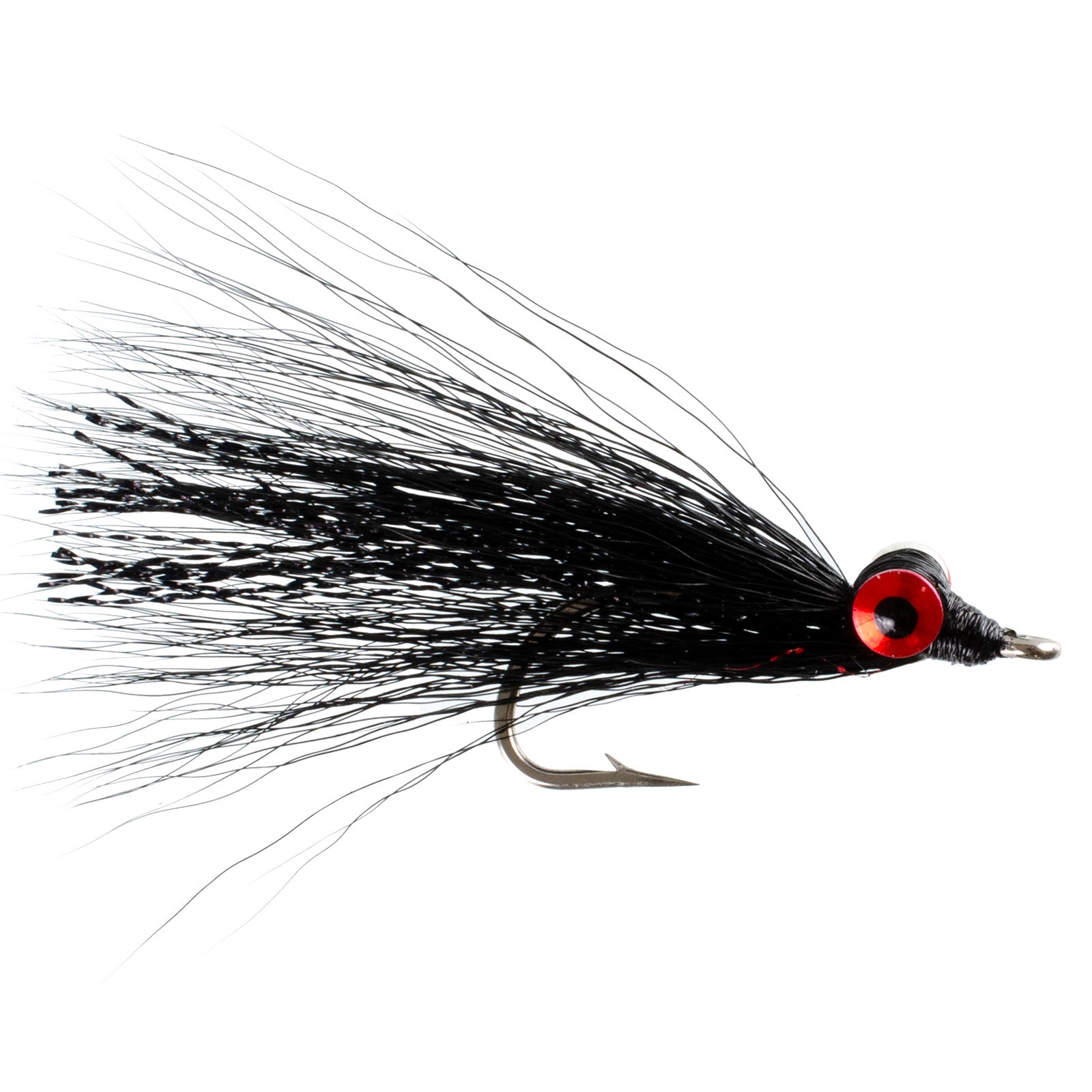 Clousers Deep Minnow Black - Streamer Fly Fishing Flies - 4 Saltwater and Bass Flies - Hook Size 1/0 - Get Tight Gear