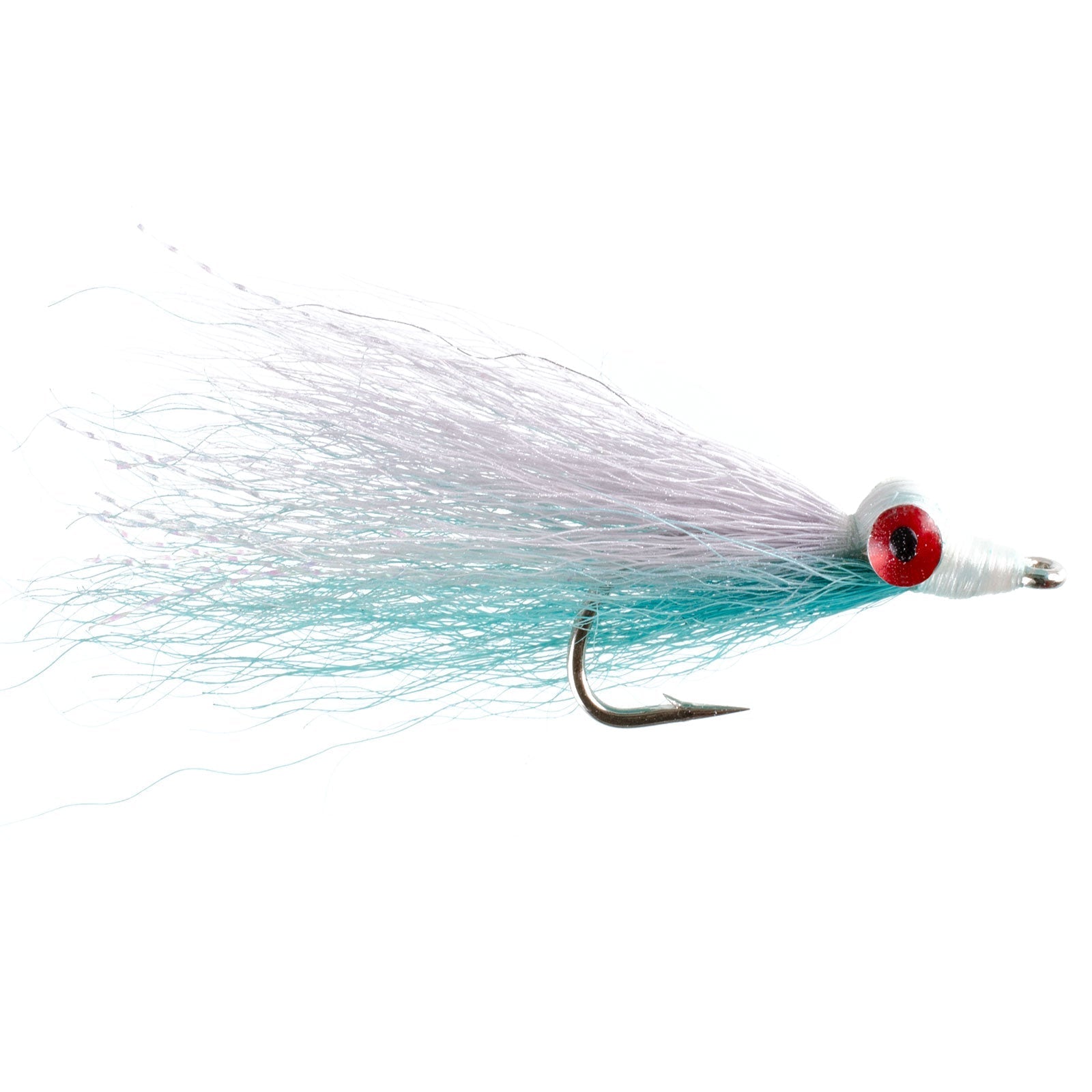 Clousers Deep Minnow Blue White - Streamer Fly Fishing Flies - 4 Saltwater and Bass Flies - Hook Size 1/0 - Get Tight Gear