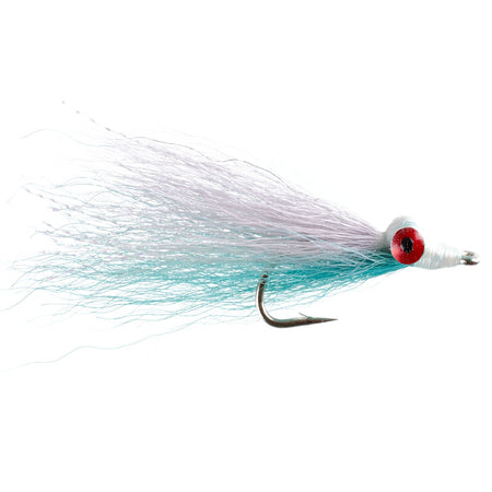 Clousers Deep Minnow Blue White - Streamer Fly Fishing Flies - 4 Saltwater and Bass Flies - Hook Size 1/0 - Get Tight Gear