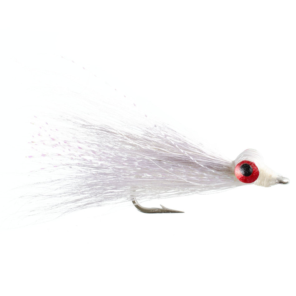 Clousers Deep Minnow White - Streamer Fly Fishing Flies - 4 Saltwater and Bass Flies - Hook Size 1/0 - Get Tight Gear