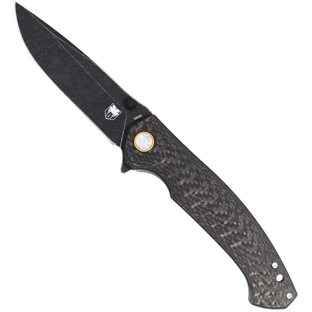 CobraTec Aventus Carbon/Titanium S35VN Knife Folding Blade Carbon Fiber - Get Tight Gear