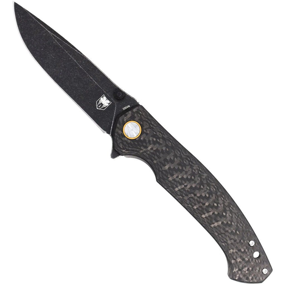 CobraTec Aventus Carbon/Titanium S35VN Knife Folding Blade Carbon Fiber - Get Tight Gear