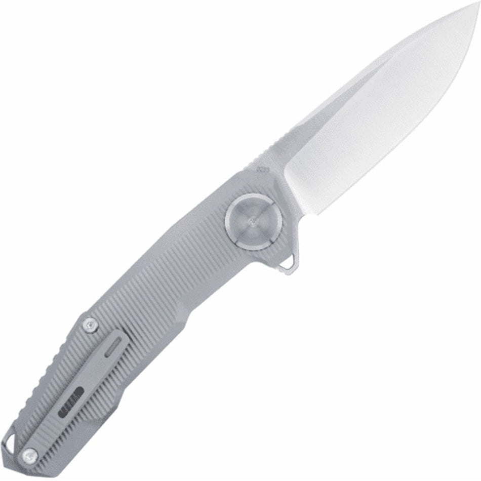 CobraTec Barracuda Titanium M390 Button Lock Knife Folding Blade Silver - Get Tight Gear