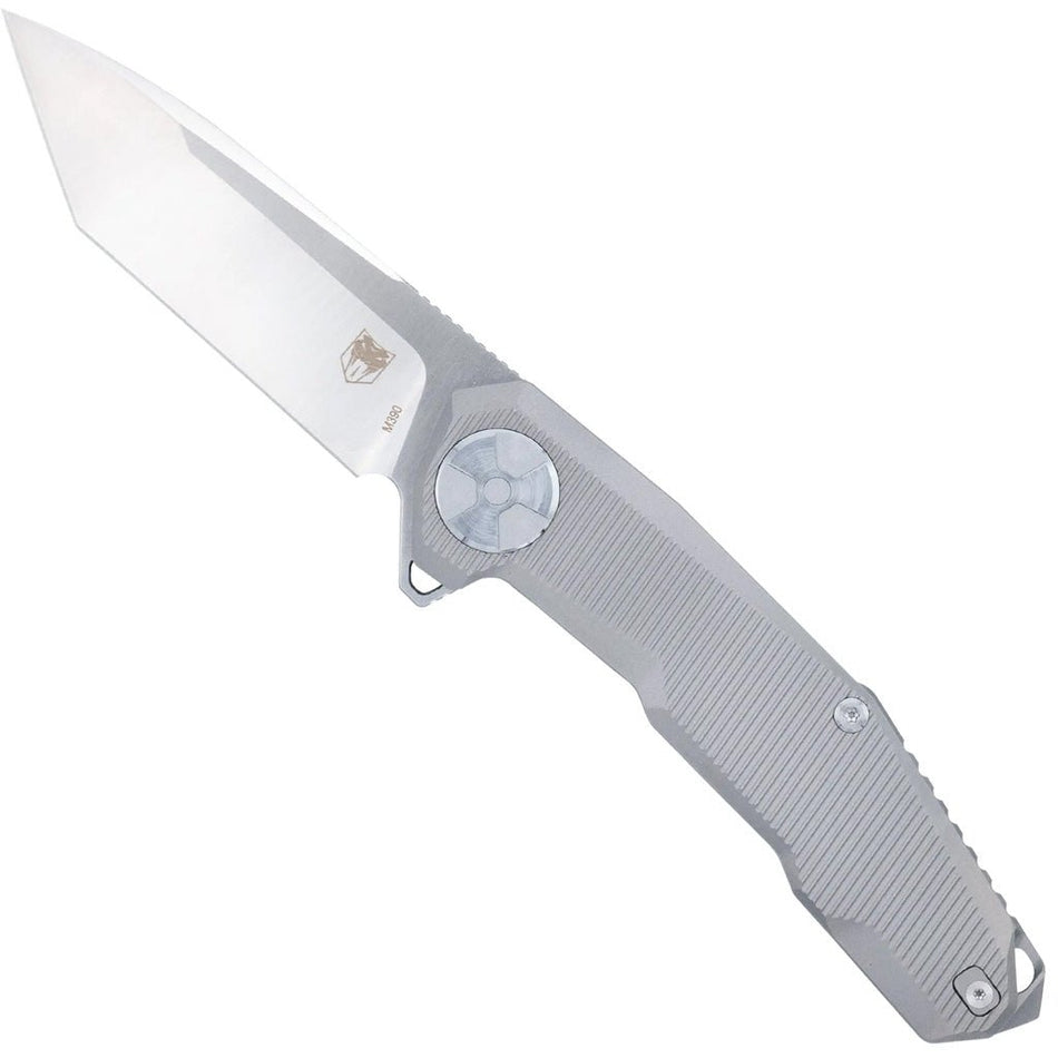 CobraTec Barracuda Titanium M390 Knife Folding Blade Silver - Get Tight Gear