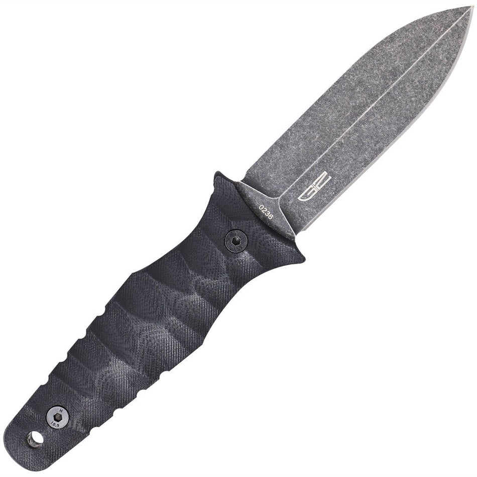 CobraTec Claymore Dagger Fixed Blade Black Stonewash - Get Tight Gear