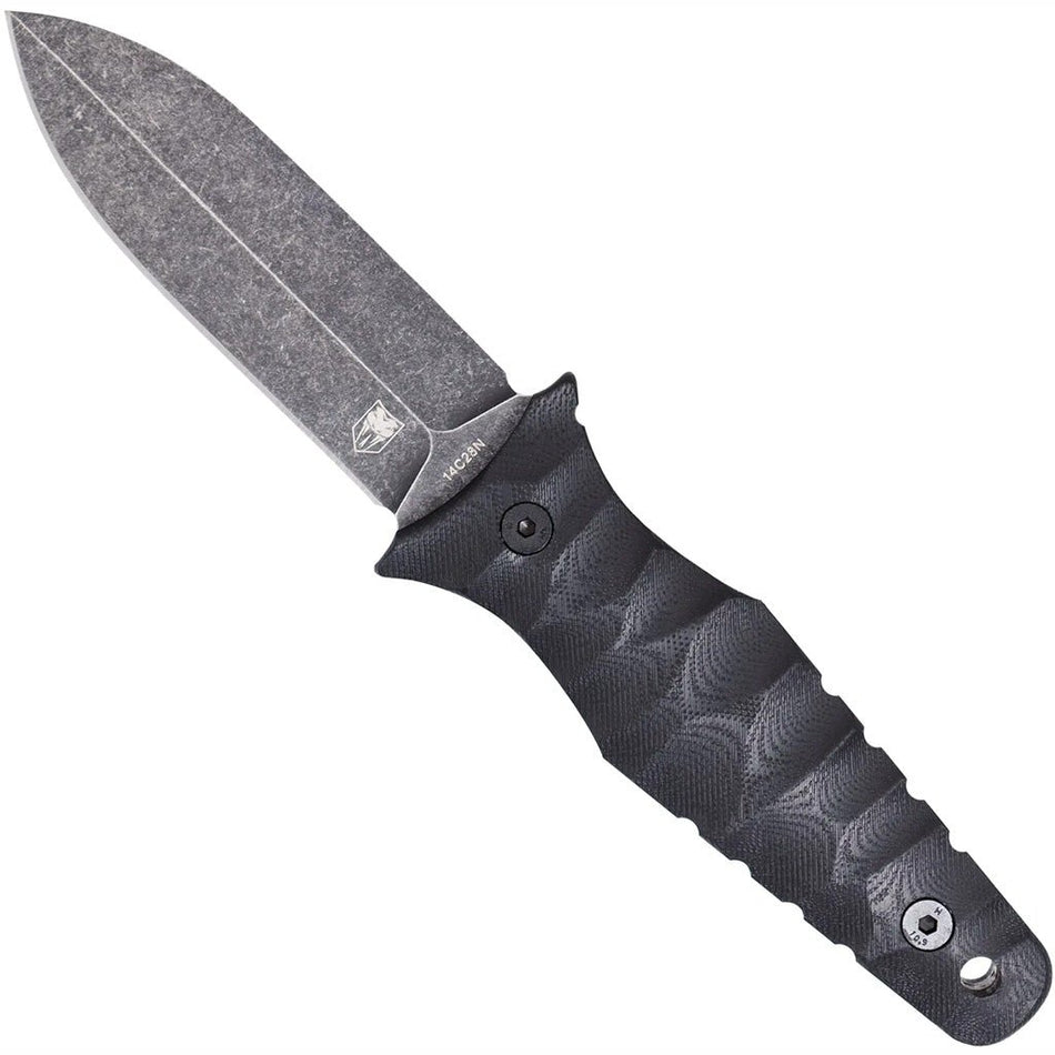CobraTec Claymore Single Blade Dagger Fixed Blade Black Stonewash - Get Tight Gear