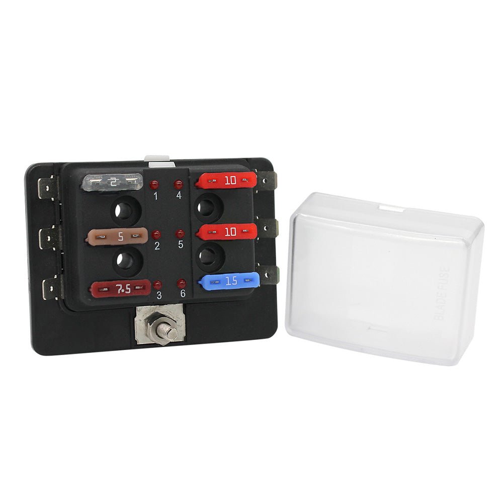 Cole Hersee Standard 6 ATO Fuse Block w/LED Indicators - Get Tight Gear