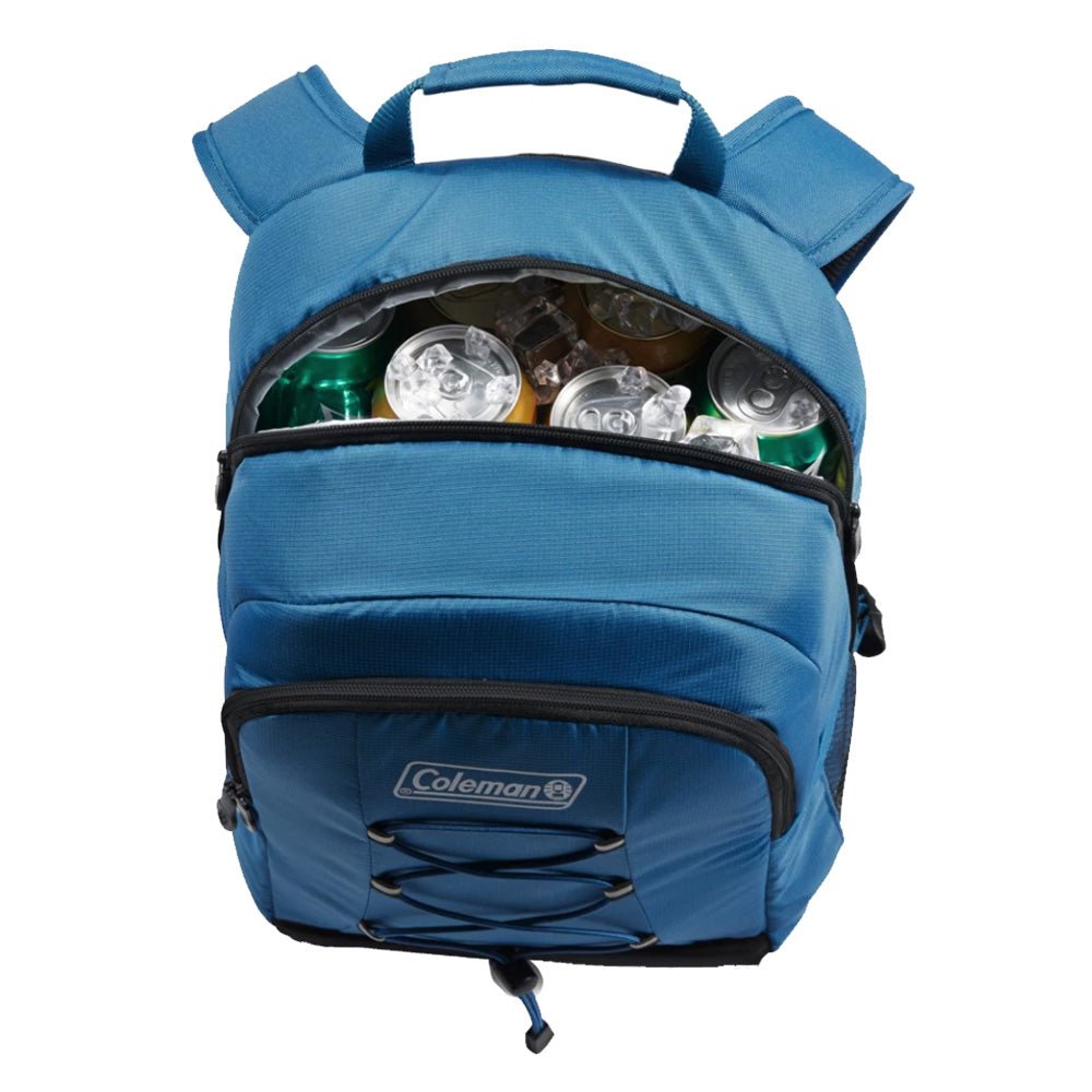 Coleman CHILLER 28 - Can Soft - Sided Backpack Cooler - Deep Ocean - Get Tight Gear