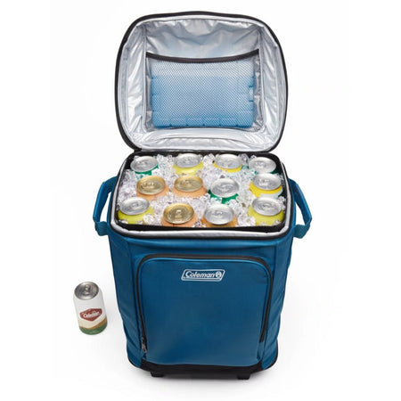 Coleman CHILLER 42 - Can Soft - Sided Portable Cooler w/Wheels - Deep Ocean - Get Tight Gear