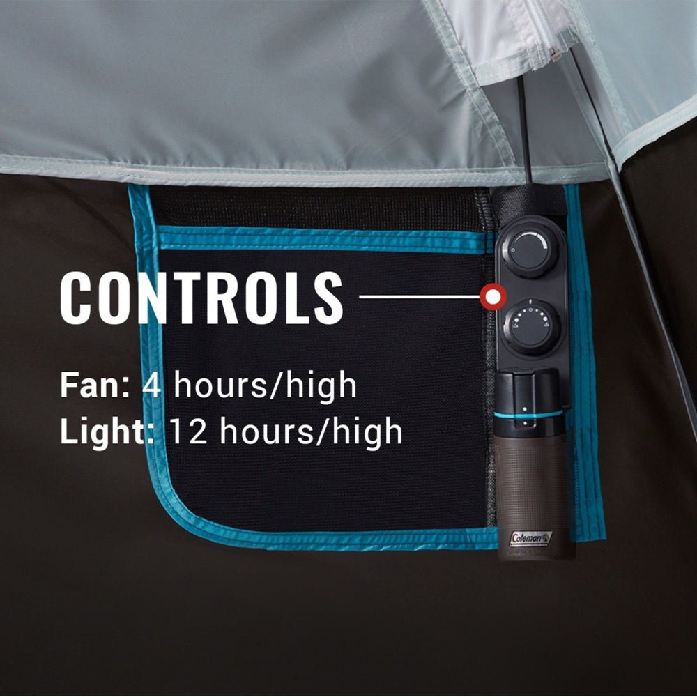 Coleman OneSource Rechargeable 4 - Person Camping Dome Tent w/Airflow System & LED Lighting - Get Tight Gear