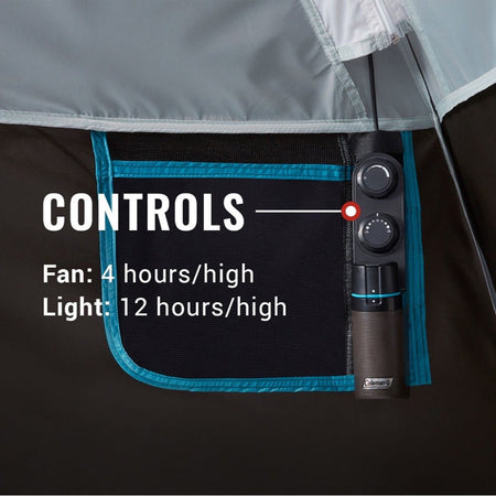 Coleman OneSource Rechargeable 4 - Person Camping Dome Tent w/Airflow System & LED Lighting - Get Tight Gear