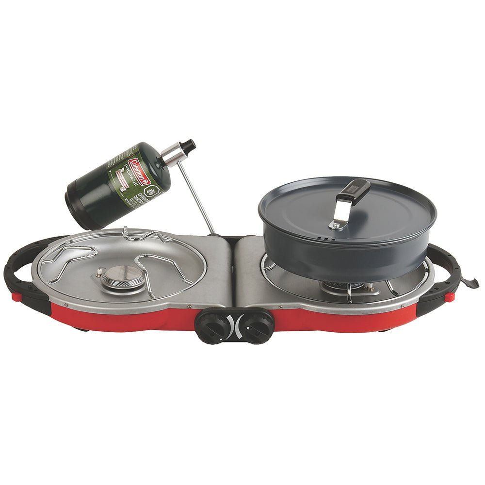 ColemanPerfectFlow InstaStart Fold N Go Stove - 2 - Burner - Get Tight Gear
