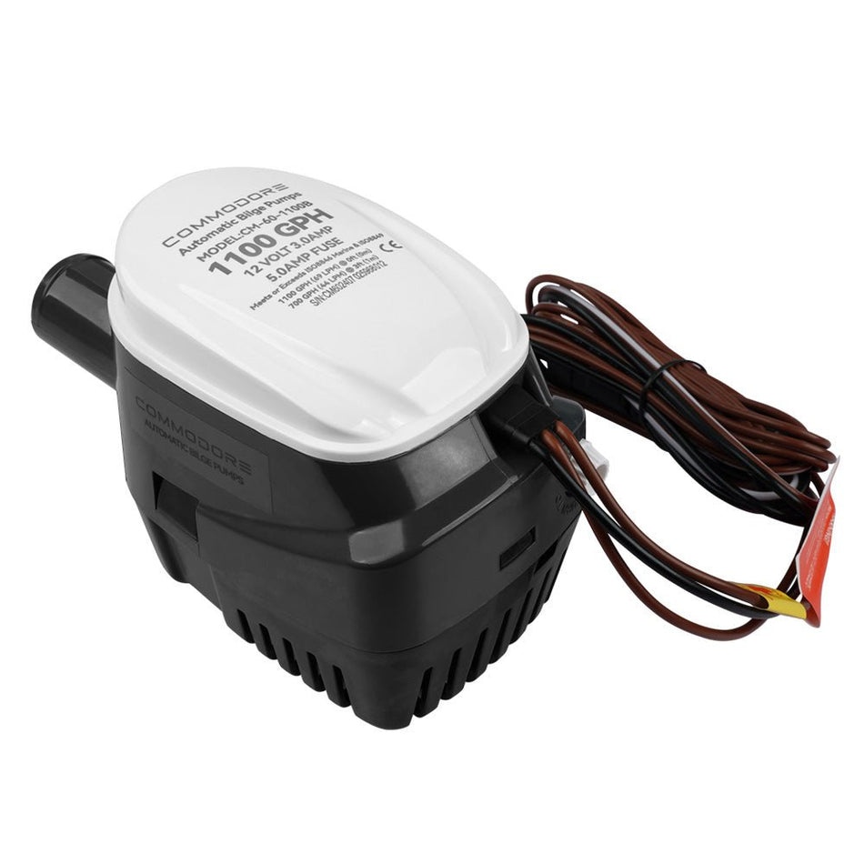 Commodore 1100 GPH 60 Series Automatic Bilge Pump - 12V - Get Tight Gear
