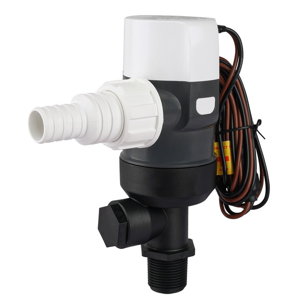 Commodore 1100 GPH Vertical Livewell Pump - Short - 12V - Get Tight Gear