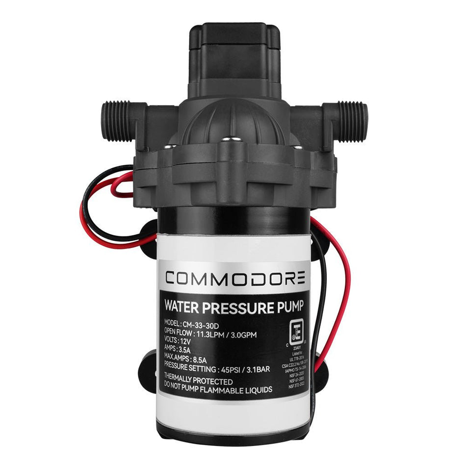 Commodore 3.0 GPM Water Pump - 12V - Get Tight Gear