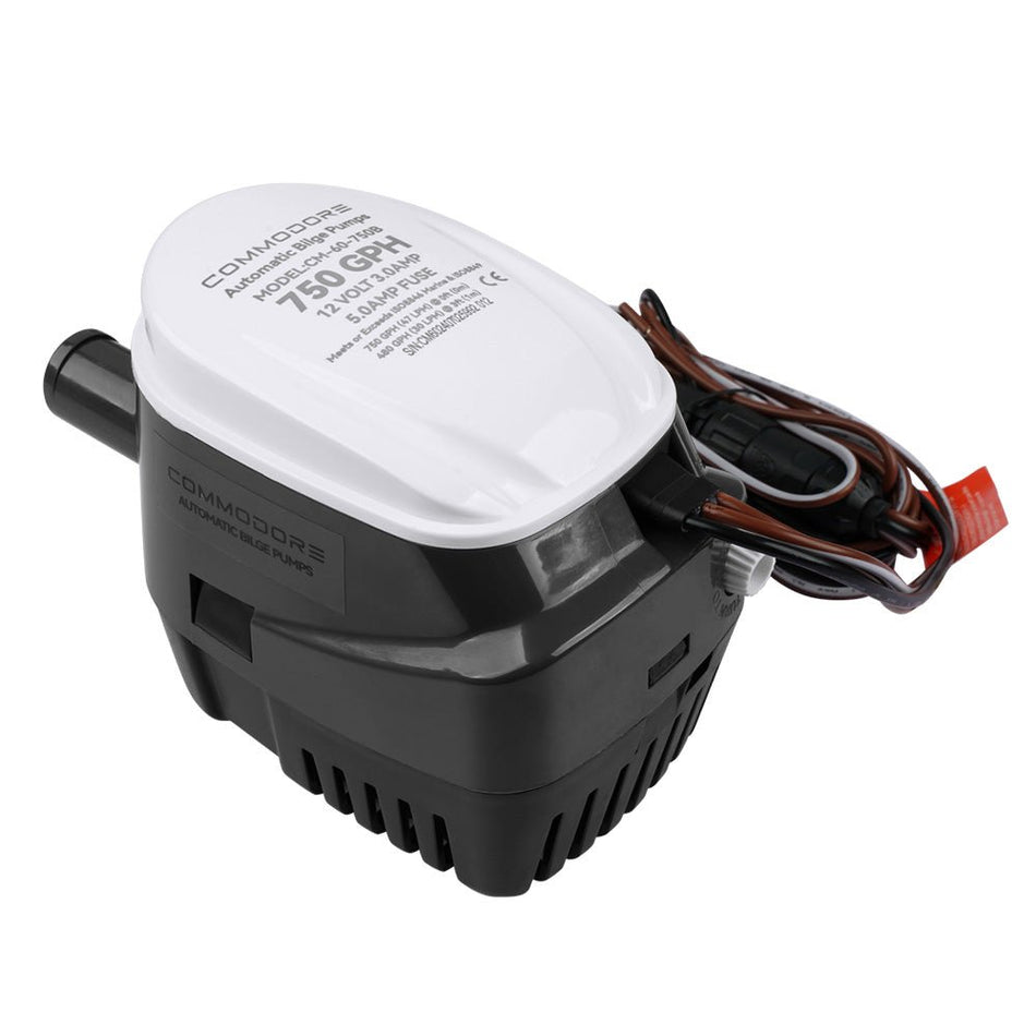 Commodore 750 GPH 60 Series Automatic Bilge Pump - 12V - Get Tight Gear