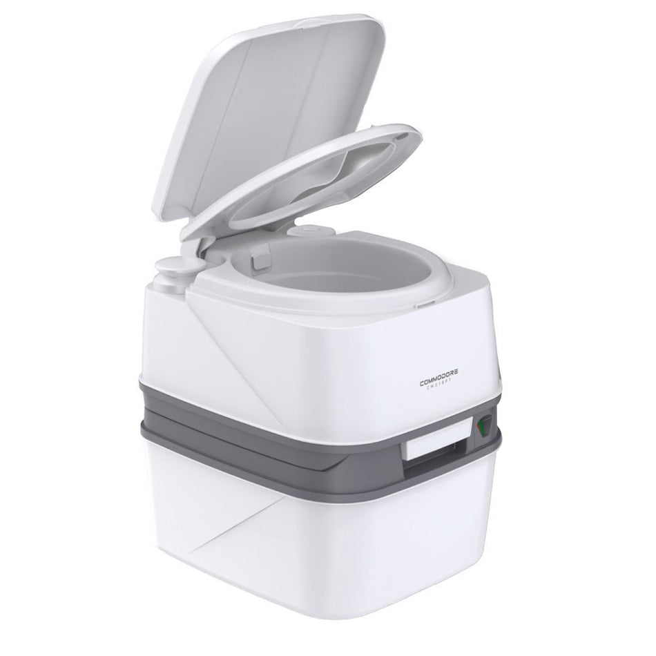 Commodore Premium Portable Travel Toilet - Injection Molded - 18L/4.75 Gallon - Get Tight Gear