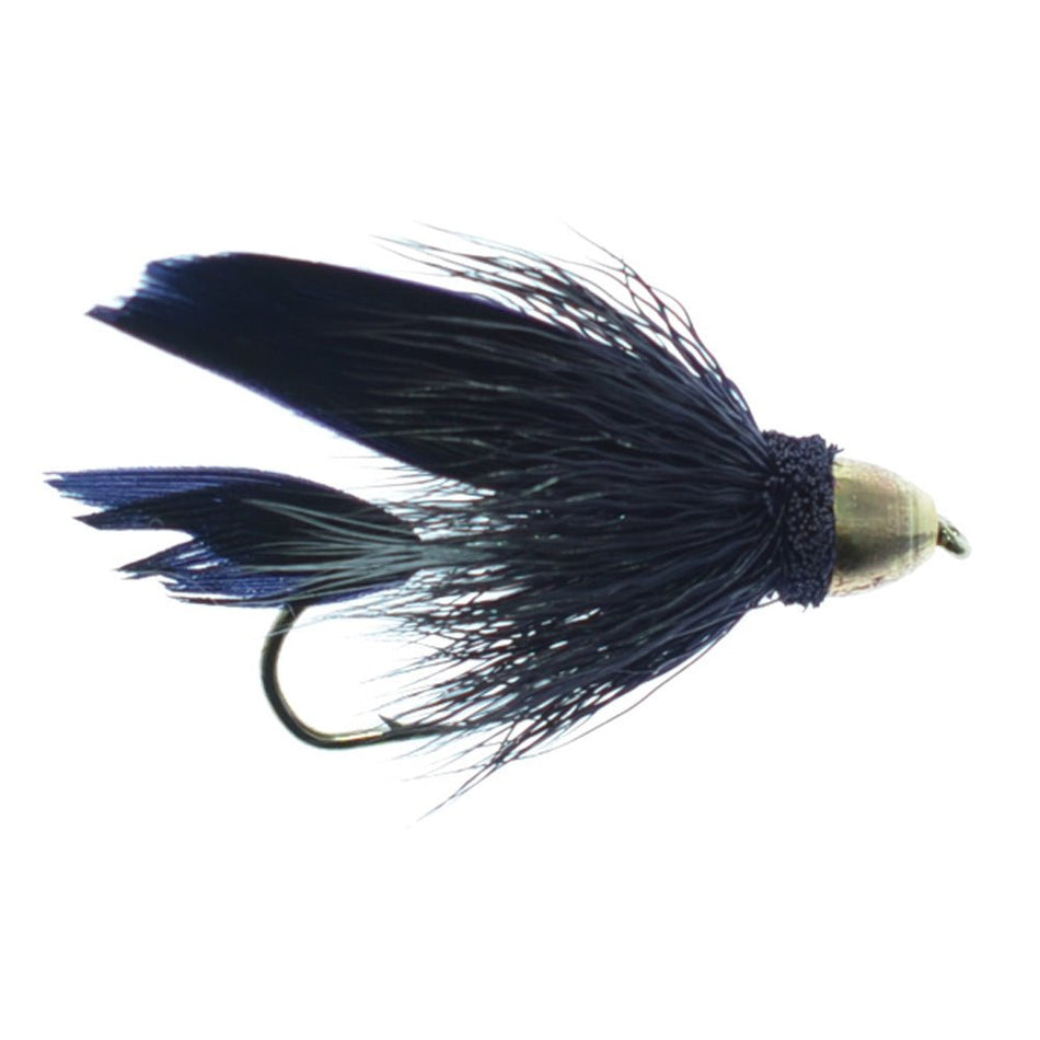 Cone Head Black Muddler Minnow Fly Fishing Flies - Classic Streamers - Set of 4 Flies Hook Size 6 - Get Tight Gear