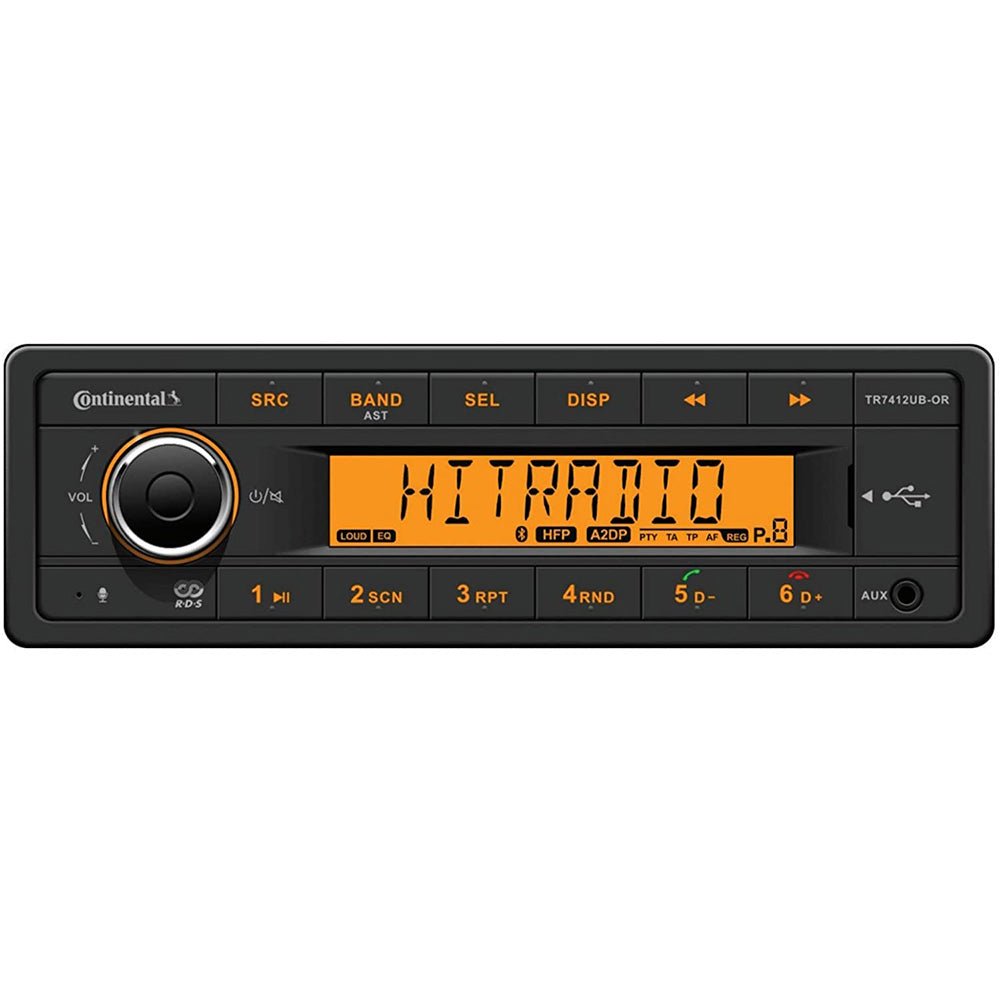 Continental Stereo w/AM/FM/BT/USB - Harness Included - 12V - Get Tight Gear