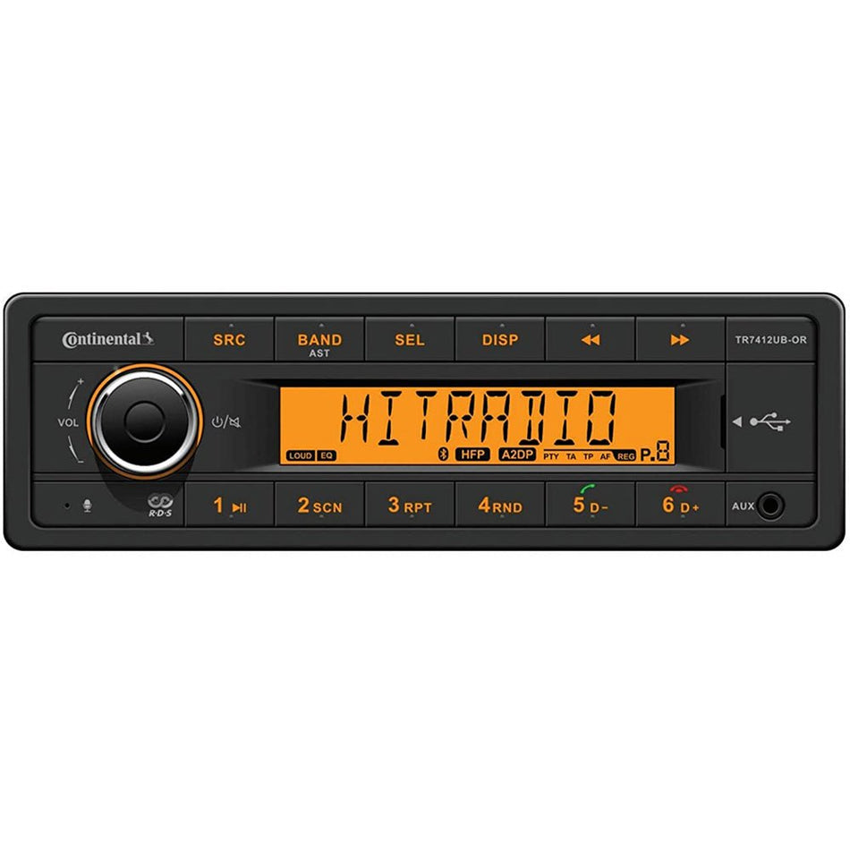 Continental Stereo w/AM/FM/BT/USB - Harness Included - 12V - Get Tight Gear