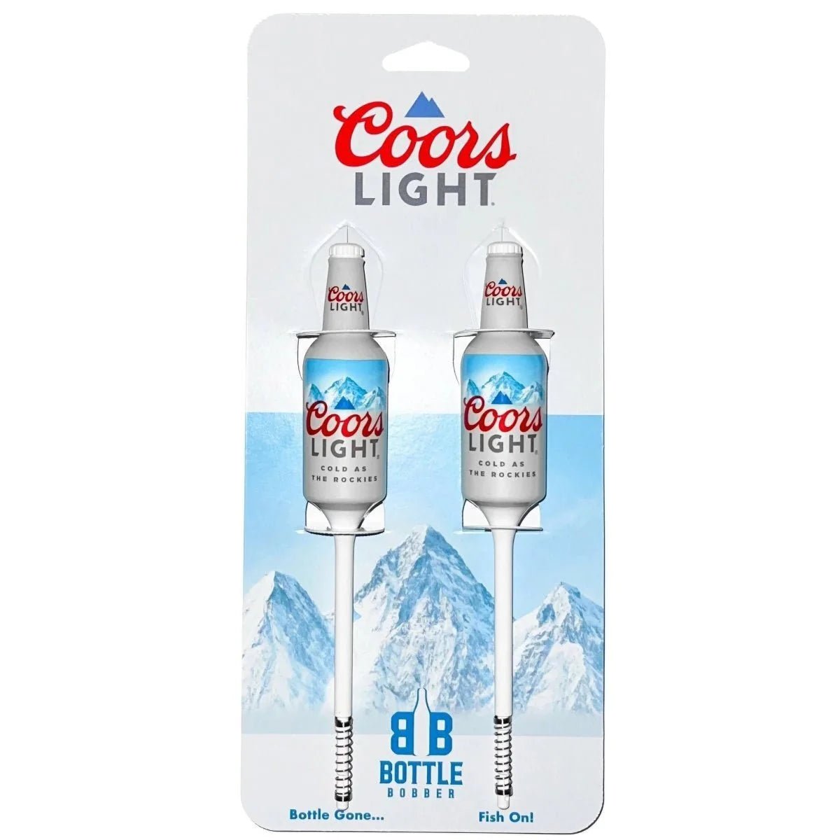 Coors Light Fishing Bobbers (2 Pack) – Double Beer Bottle Lures – Funny & Functional Fishing Gift for Men - Get Tight Gear