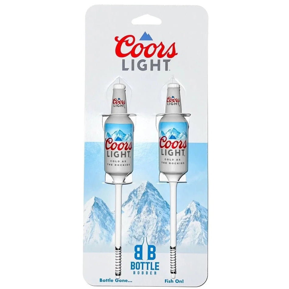 Coors Light Fishing Bobbers (2 Pack) – Double Beer Bottle Lures – Funny & Functional Fishing Gift for Men - Get Tight Gear