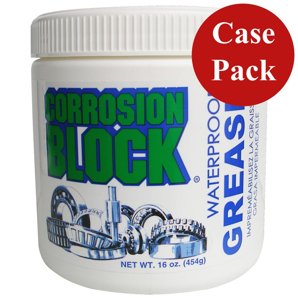 Corrosion Block High Performance Waterproof Grease - 16oz Tub - Non - Hazmat, Non - Flammable & Non - Toxic *Case of 6* - Get Tight Gear