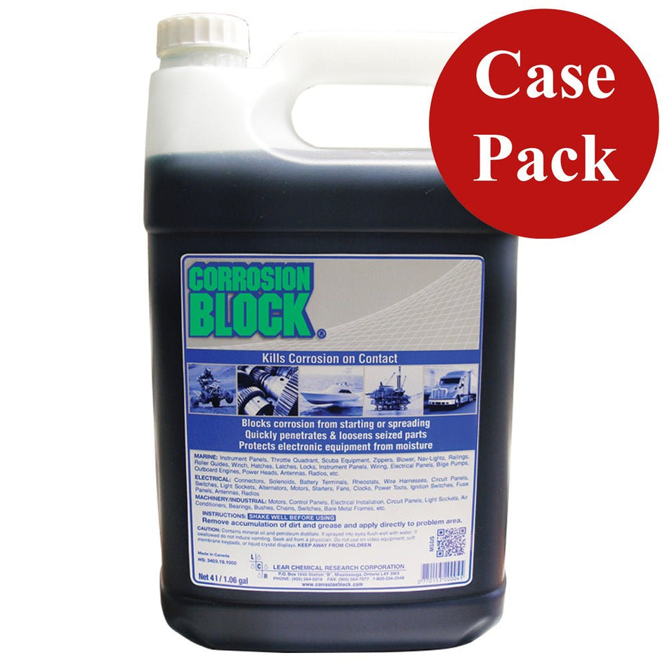 Corrosion Block Liquid 4 - Liter Refill - Non - Hazmat, Non - Flammable & Non - Toxic *Case of 4* - Get Tight Gear