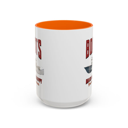 Custom Coffee Mug - Boats Make Me Happy Design - Get Tight Gear