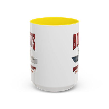 Custom Coffee Mug - Boats Make Me Happy Design - Get Tight Gear