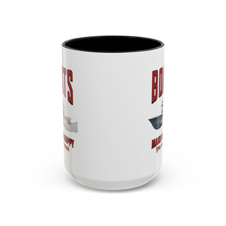 Custom Coffee Mug - Boats Make Me Happy Design - Get Tight Gear