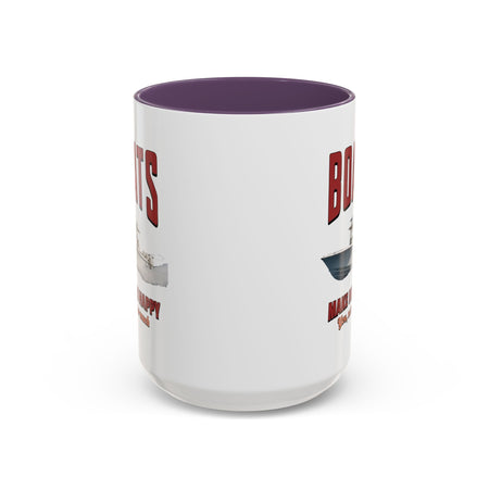 Custom Coffee Mug - Boats Make Me Happy Design - Get Tight Gear