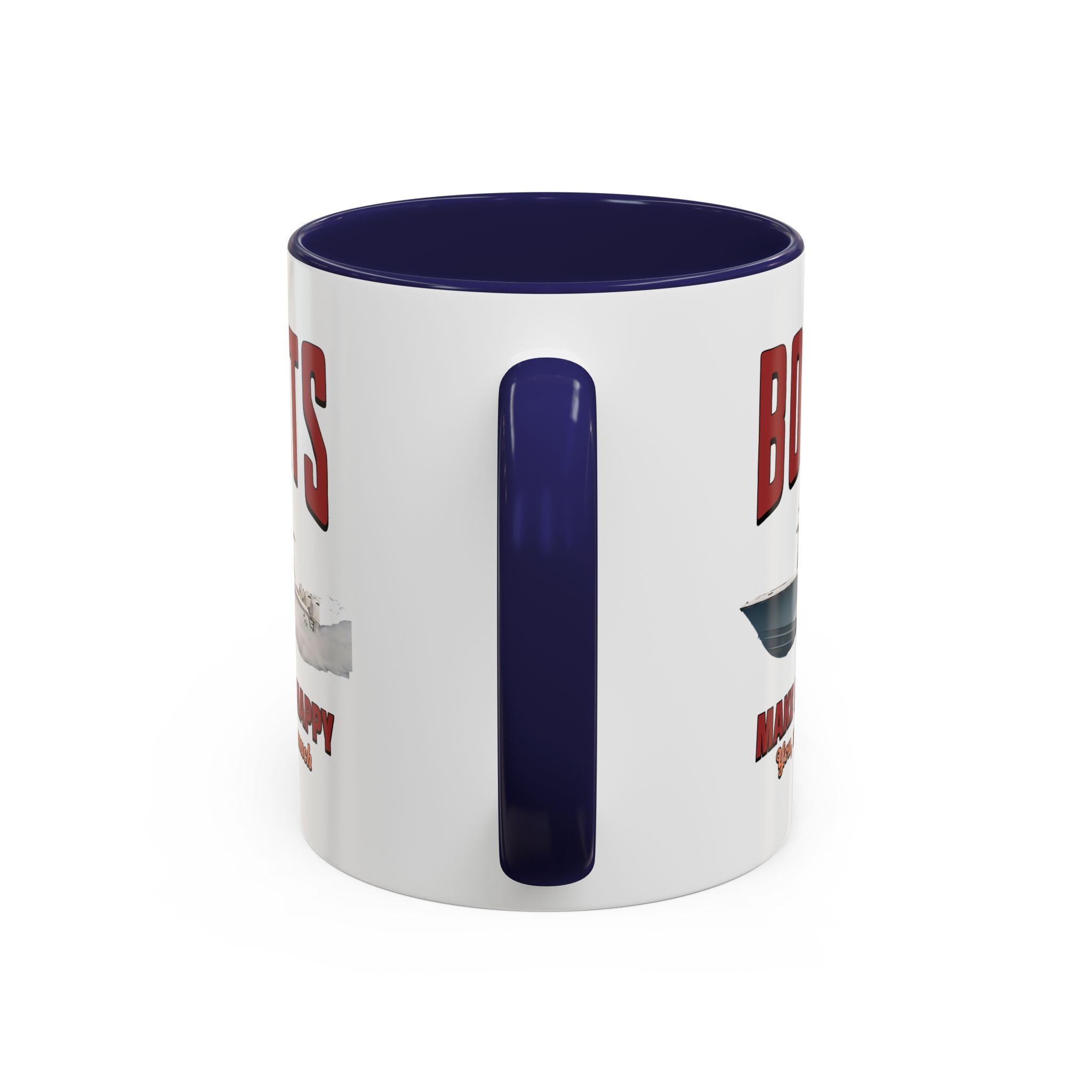 Custom Coffee Mug - Boats Make Me Happy Design - Get Tight Gear
