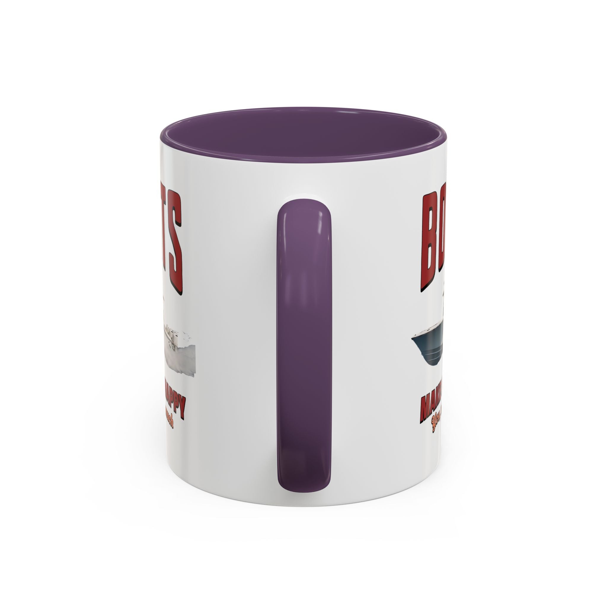 Custom Coffee Mug - Boats Make Me Happy Design - Get Tight Gear