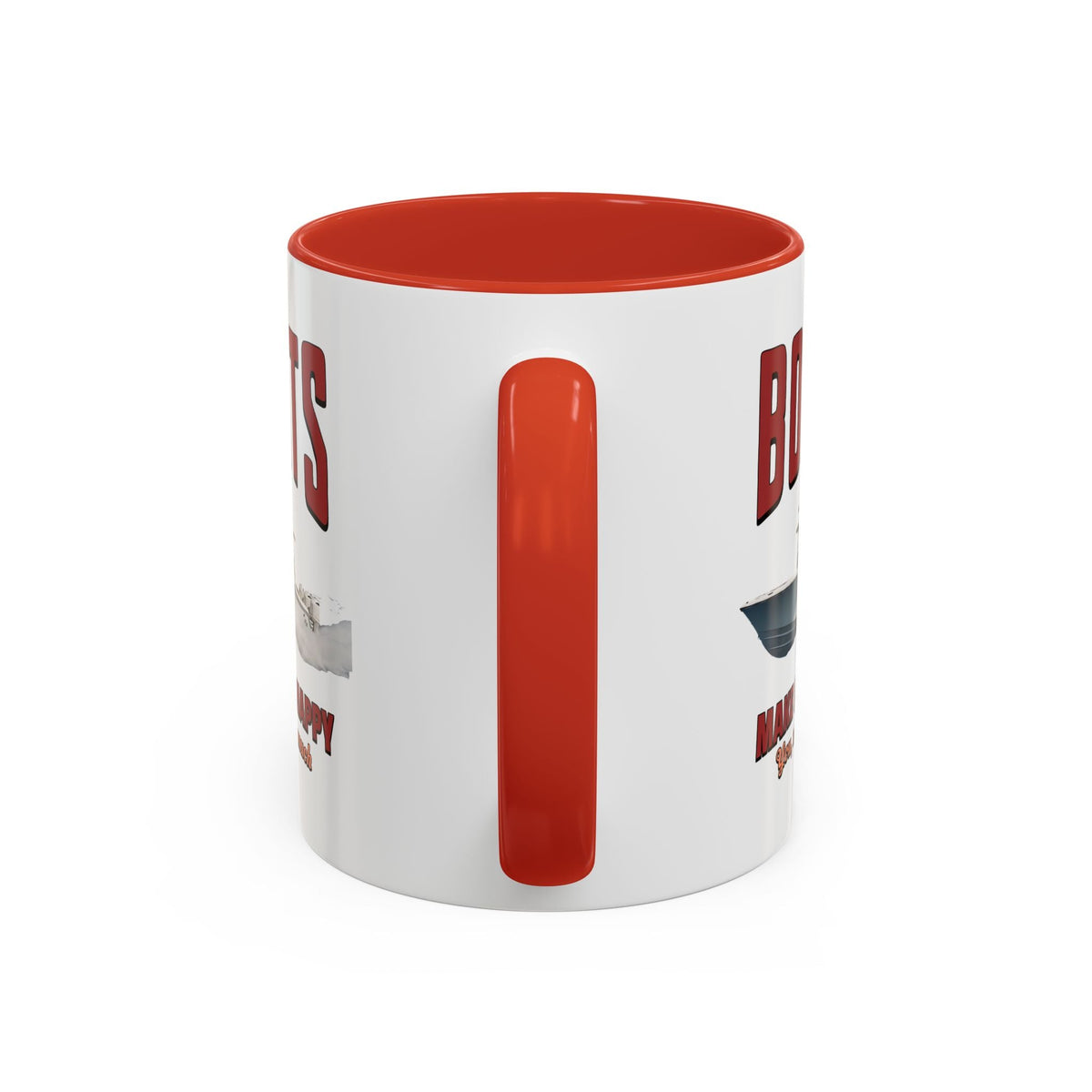 Custom Coffee Mug - Boats Make Me Happy Design - Get Tight Gear