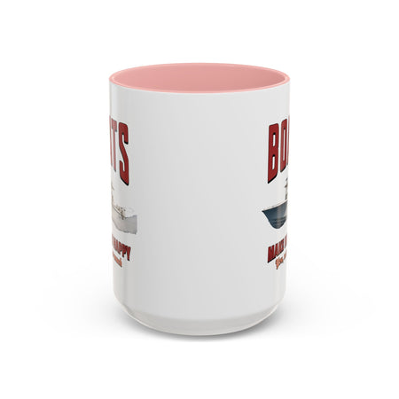 Custom Coffee Mug - Boats Make Me Happy Design - Get Tight Gear